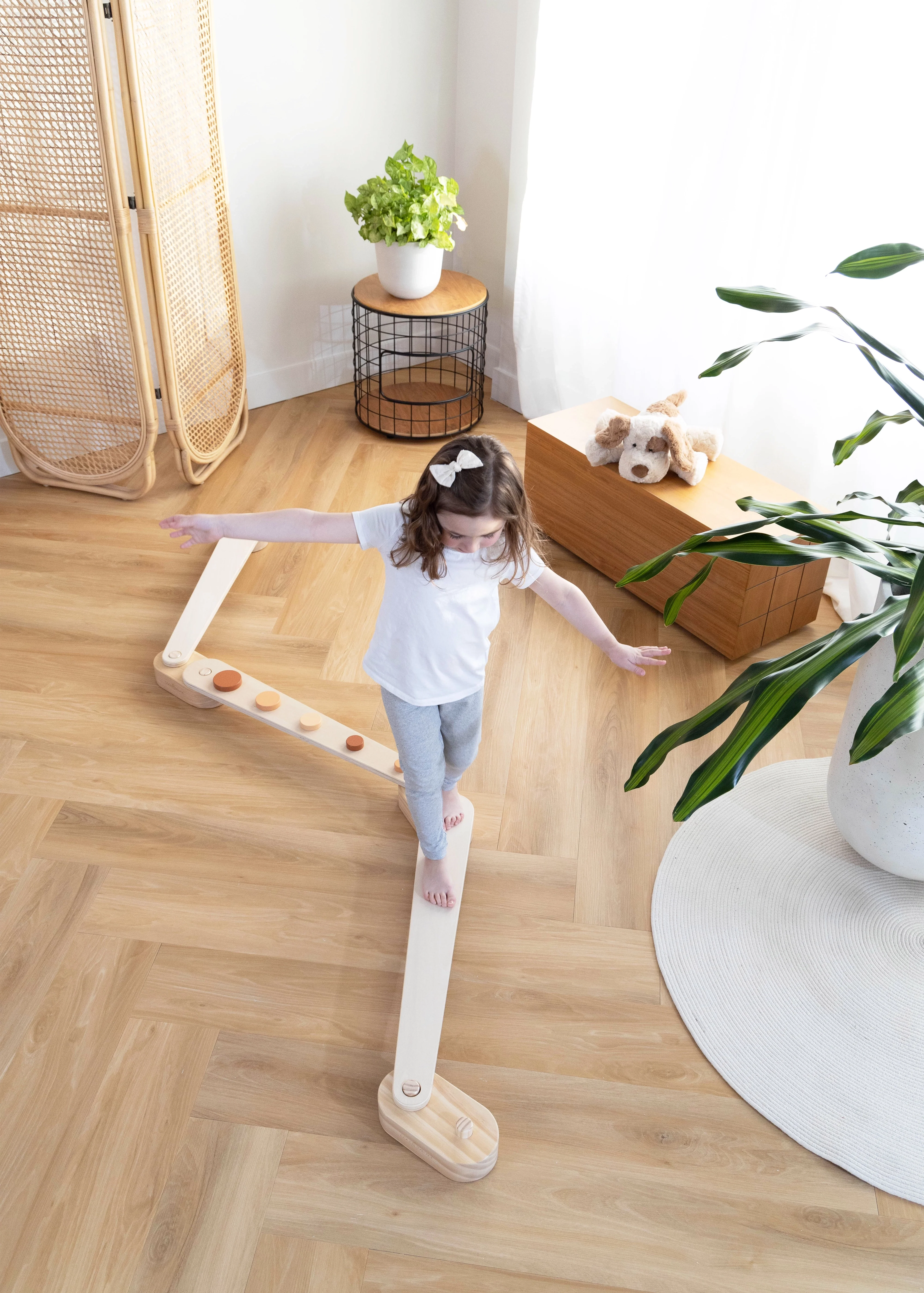 Poutre D'Équilibre Ronde En Bois De Hêtre Diegimr 101 Cm - Gymnastique Sensorielle