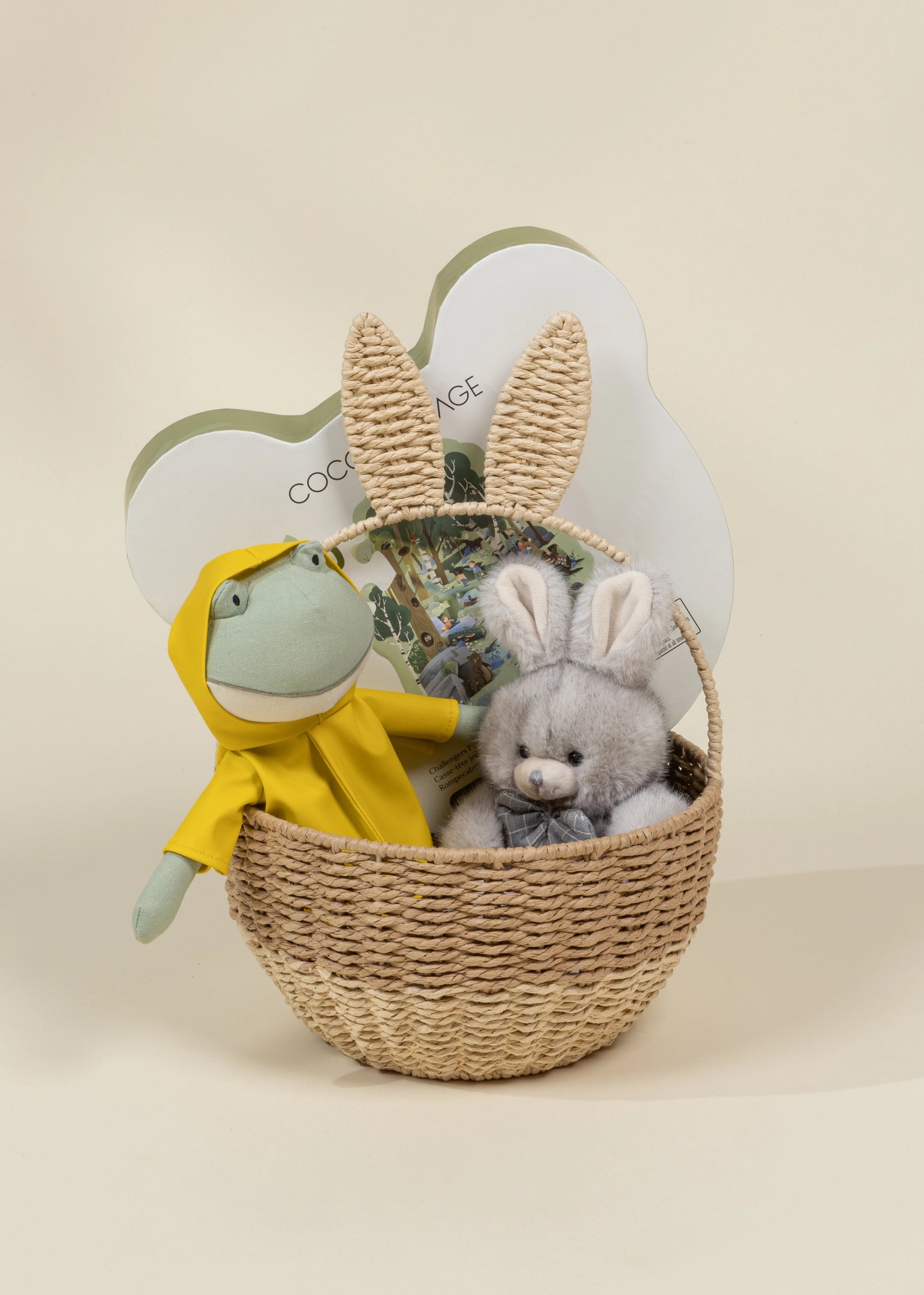 Panier De Pâques Avec Charges Et Herbe De Pâques - EAS100 - Déco Complète
