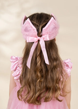 Pink Ruffle Princess Dress with Crown Play