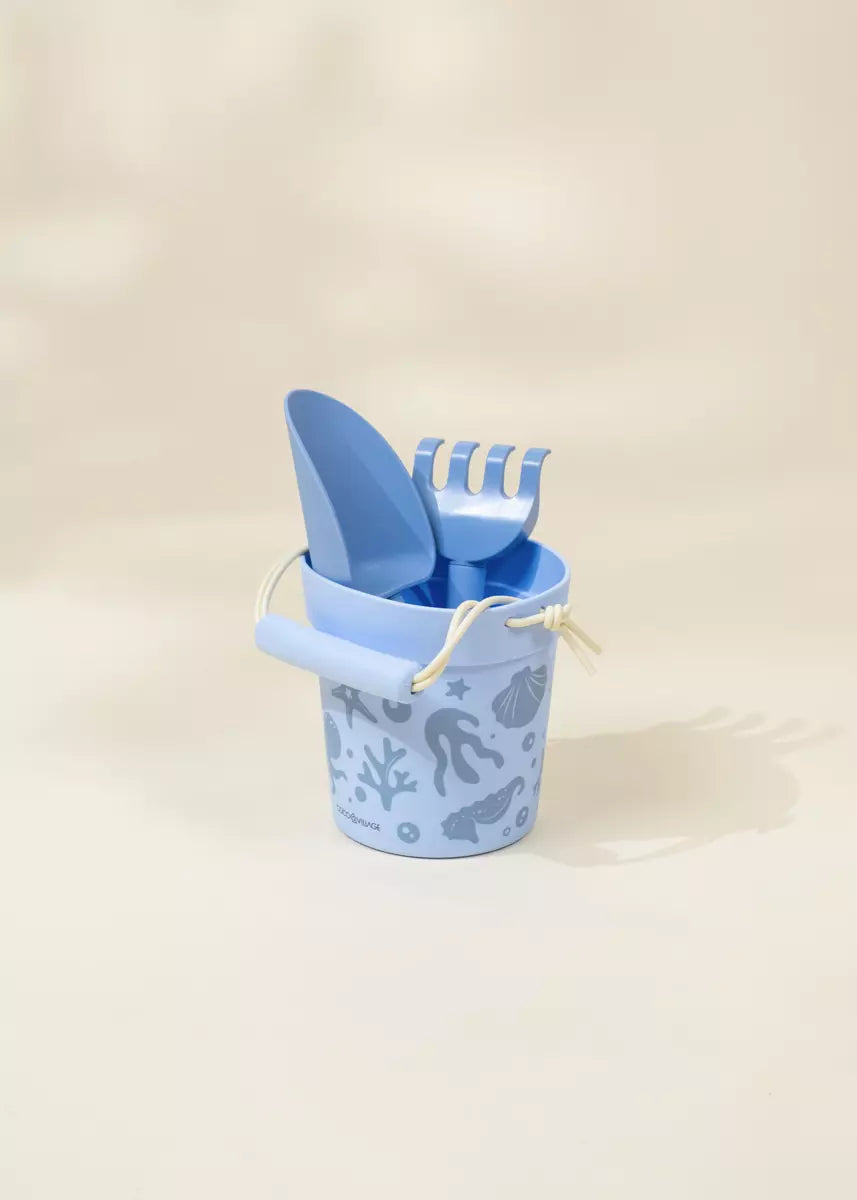 Silicone Beach Bucket & Accessories (3 pcs) - Under the sea