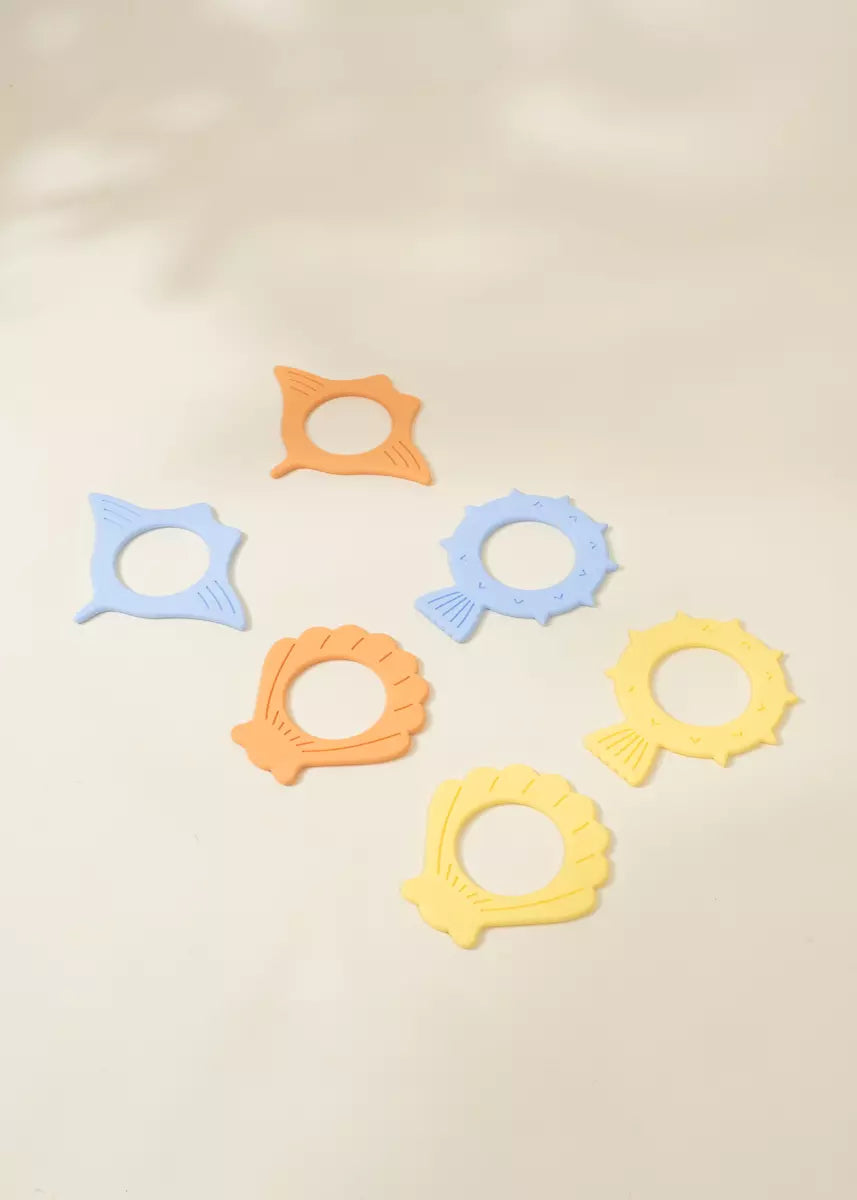 Ensemble de 6 anneaux de plongée en silicone pour la piscine - Océan