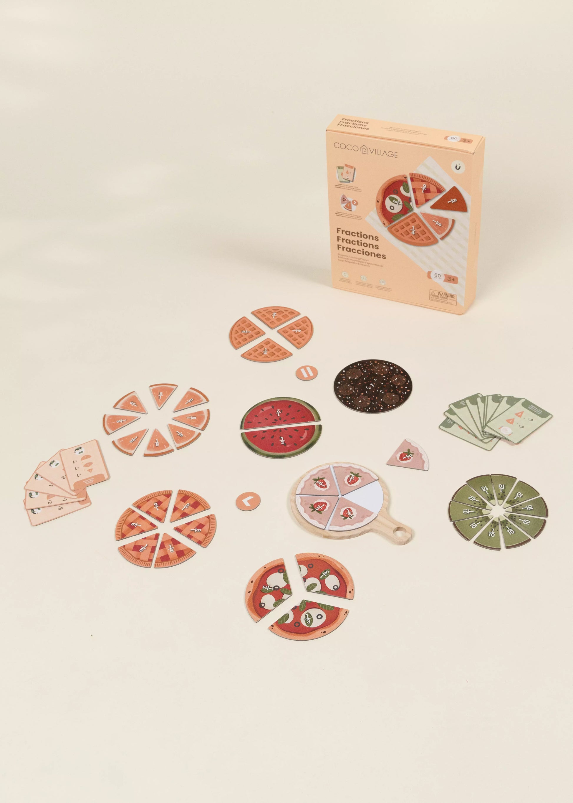 Jeu éducatif magnétique des fractions
