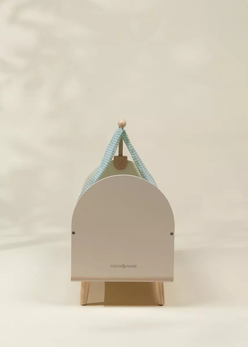 Lit de bébé en bois pour poupées avec accessoires 