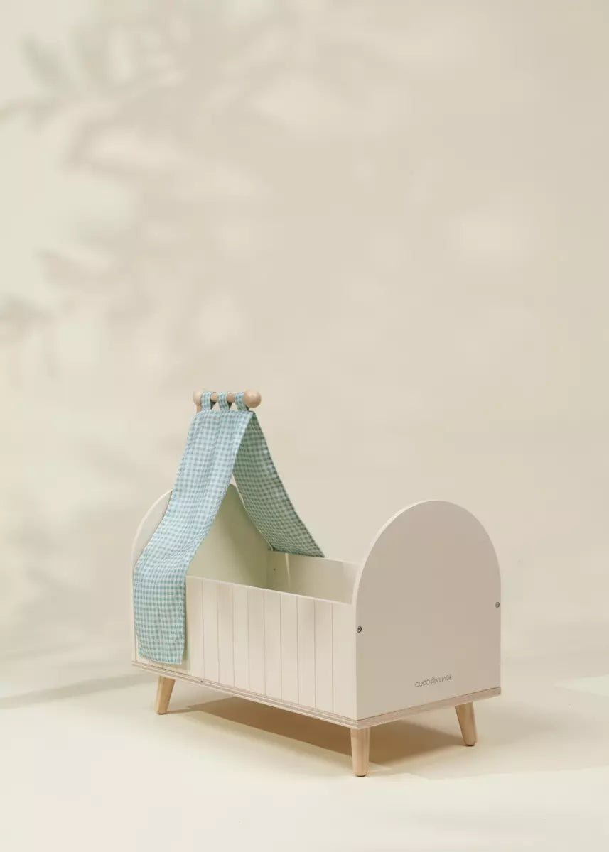 Lit de bébé en bois pour poupées avec accessoires 