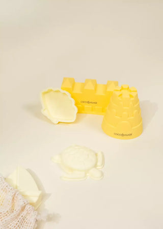 Lot de 5 moules à sable en silicone pour la plage - Océan