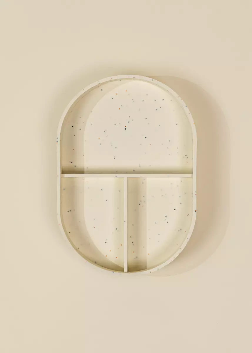 Silicone Toddler Divided Plate–Pottery Coll
