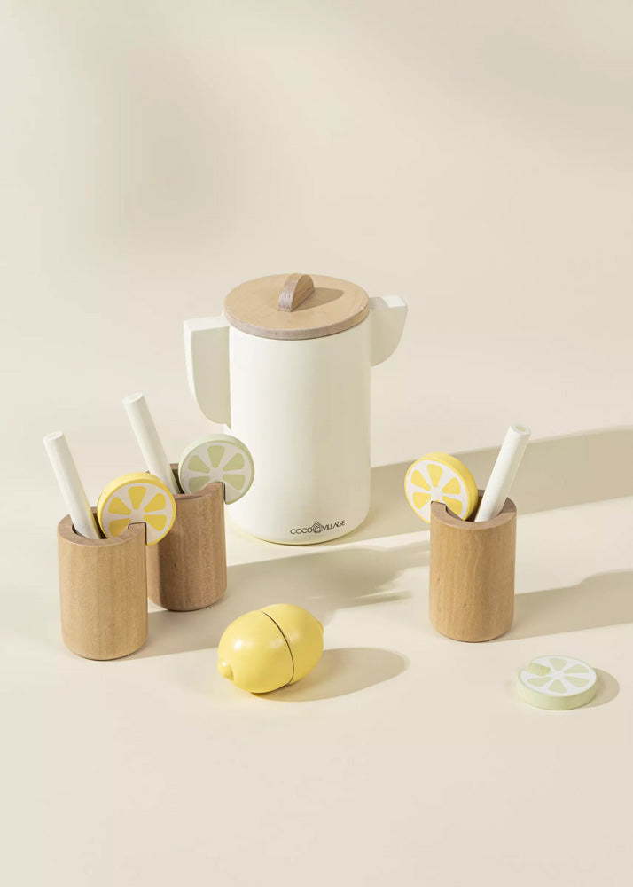 Image of Ensemble de limonade en bois et accessoires