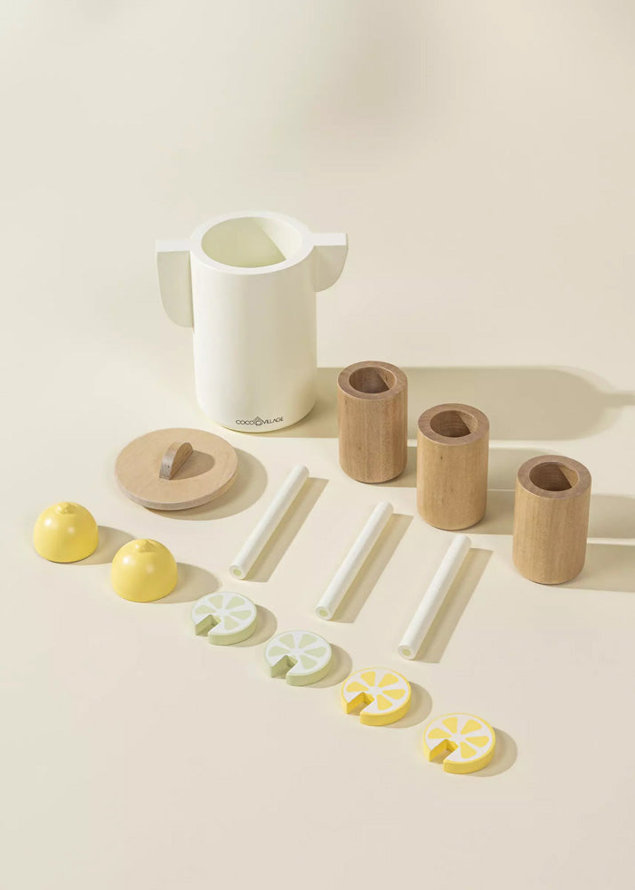 Image of Ensemble de limonade en bois et accessoires