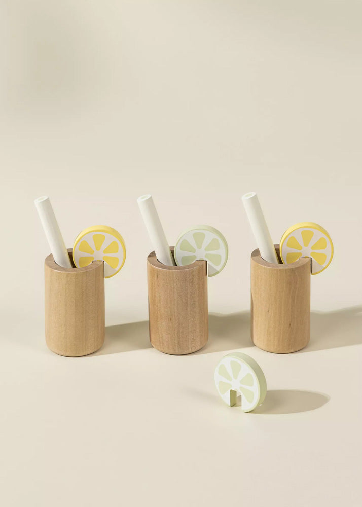 Image of Ensemble de limonade en bois et accessoires