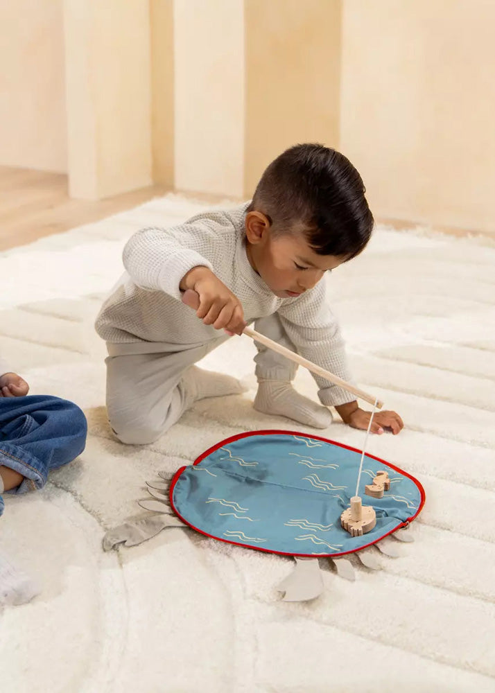 Image of Wooden Fishing Game with Bag