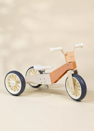 Evolutive Wooden Balance Bike - 3 in 1 – Grapefruit