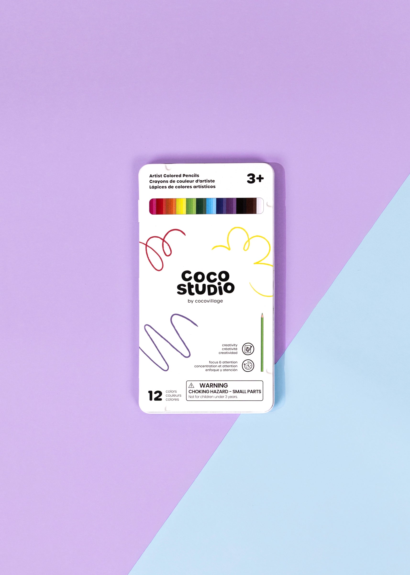 Ensemble de 12 crayons de couleur d’artiste Jumbo 