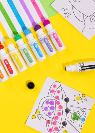 Ensemble d’activités marqueurs à points – Espace (8 couleurs)
