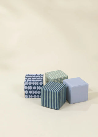 Vegan Leather Play Mat&Cubes Set-Playful Patterns