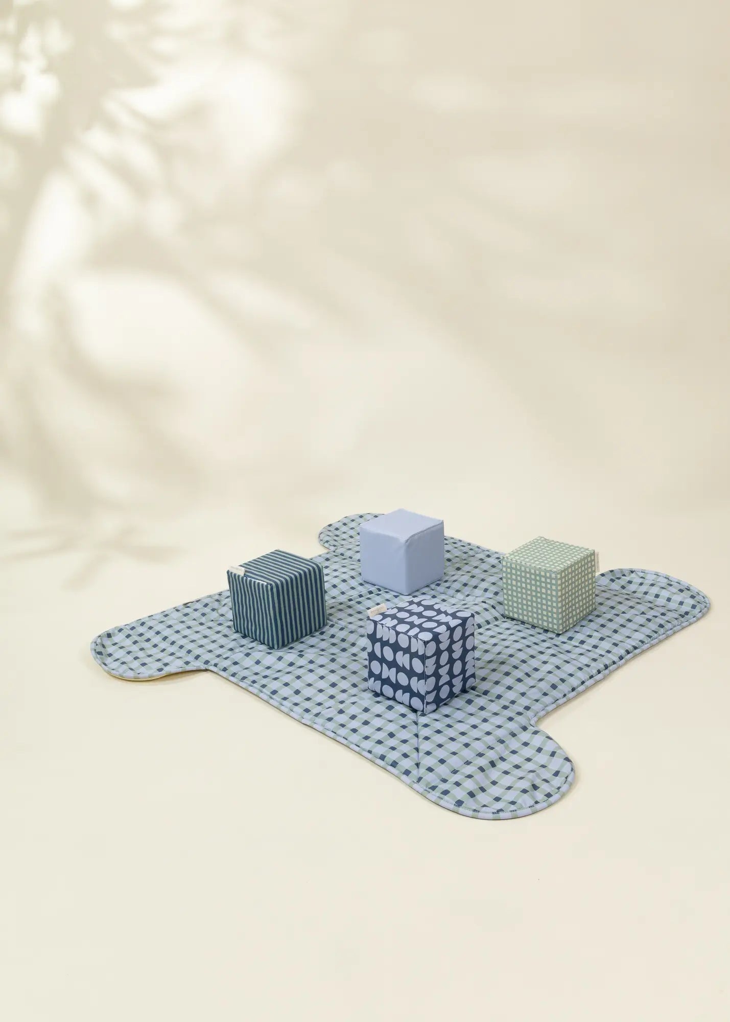 Image of Vegan Leather Play Mat&Cubes Set-Playful Patterns