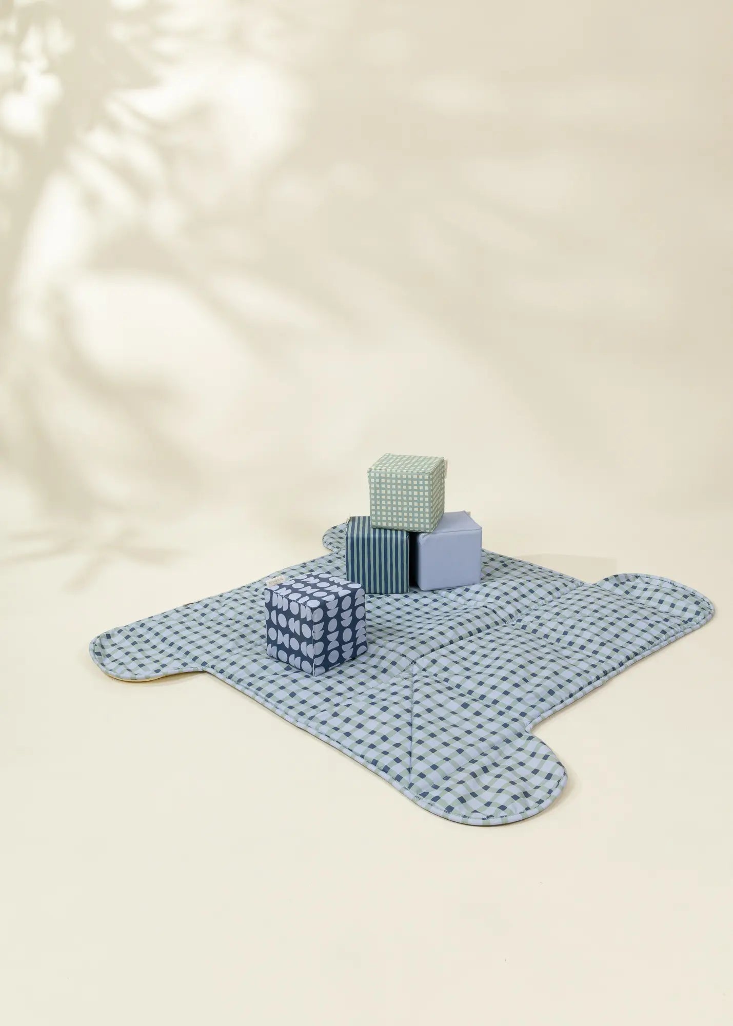 Image of Vegan Leather Play Mat&Cubes Set-Playful Patterns
