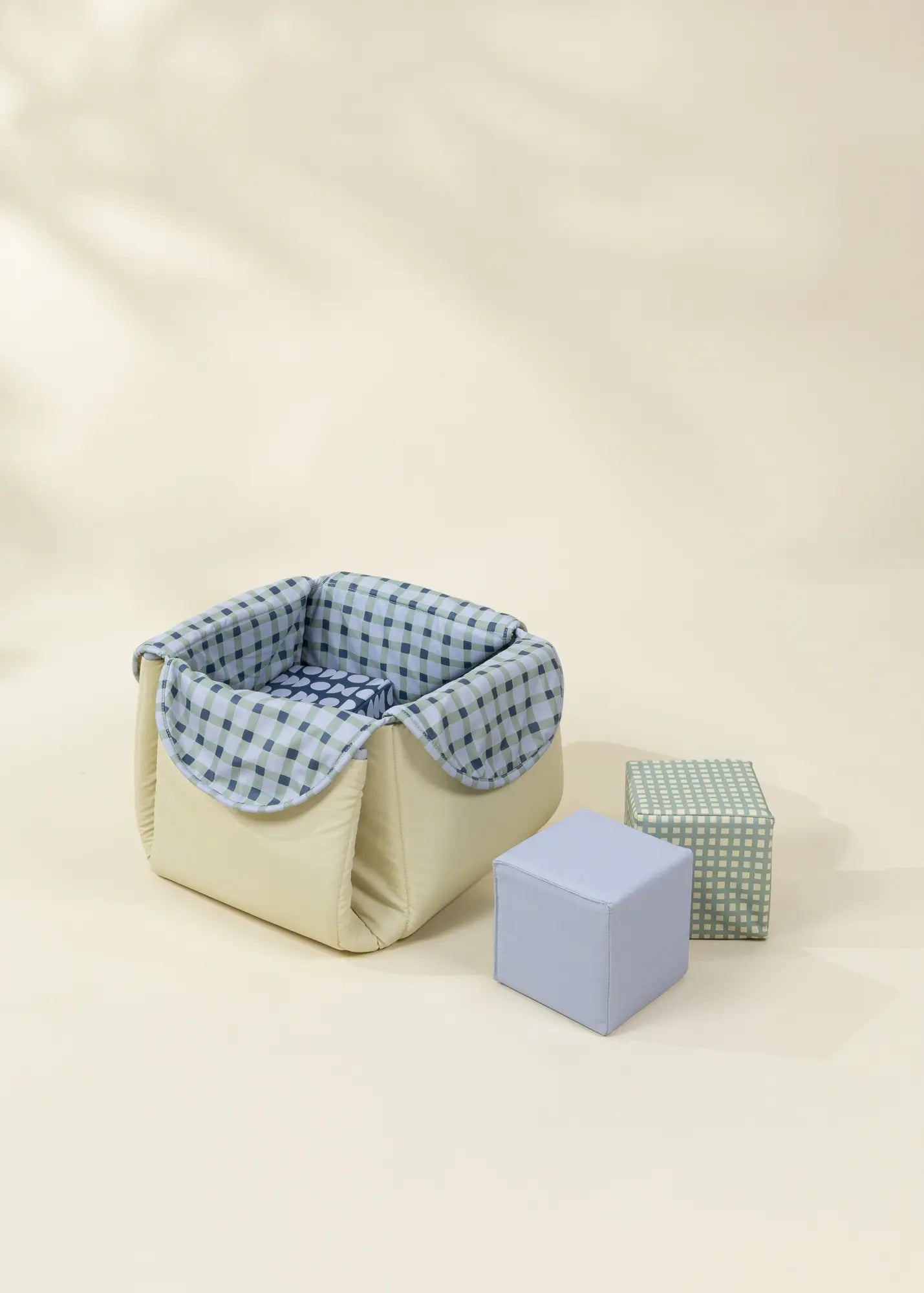 Image of Vegan Leather Play Mat&Cubes Set-Playful Patterns