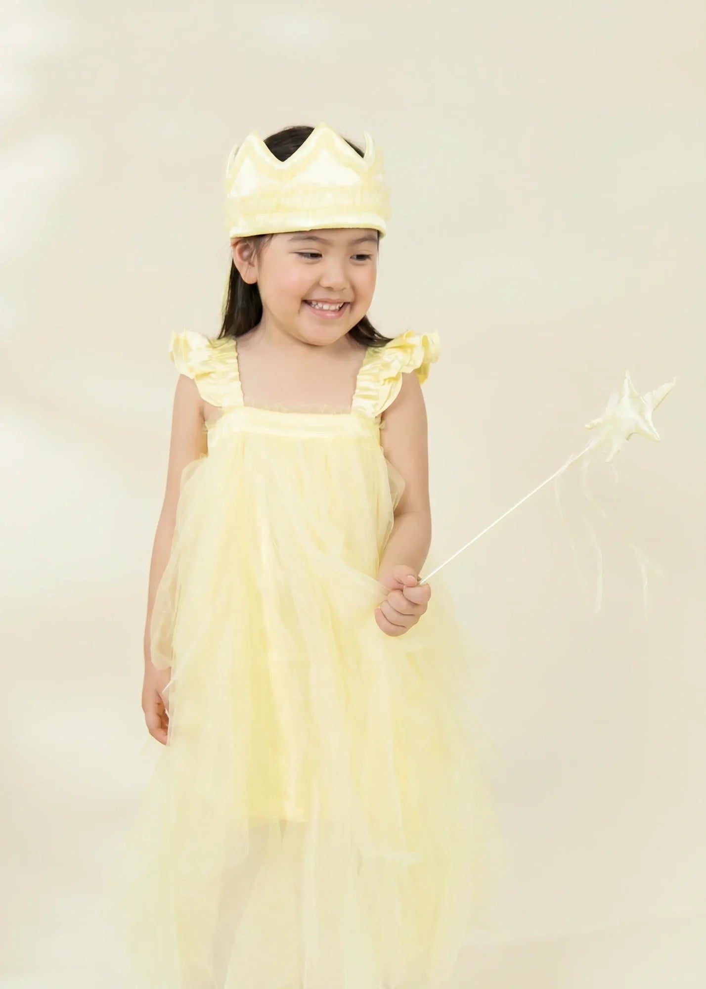 Image of Gelato Ruffle Princess Dress with Crown Play 3–4Y