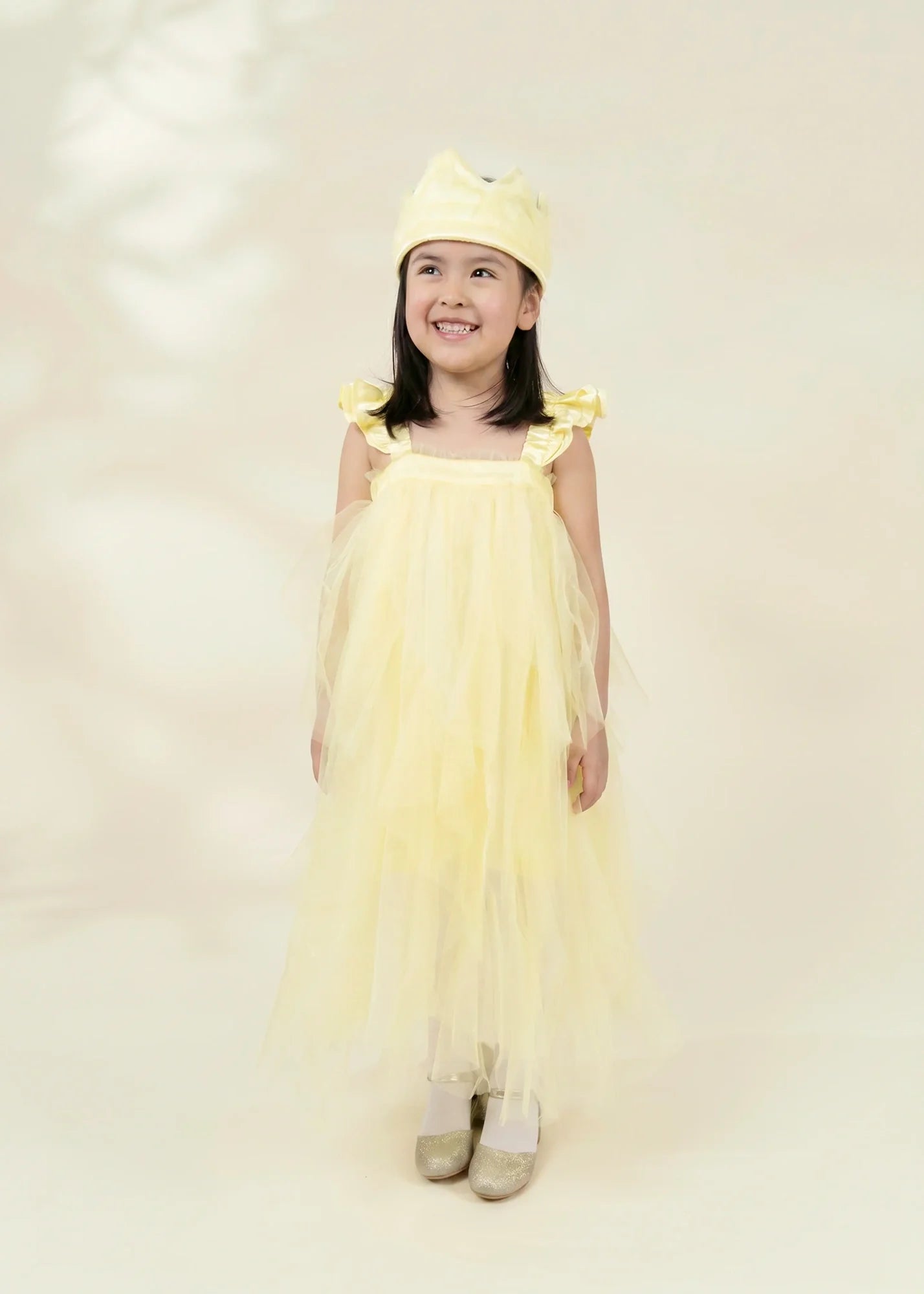 Image of Gelato Ruffle Princess Dress with Crown Play 3–4Y