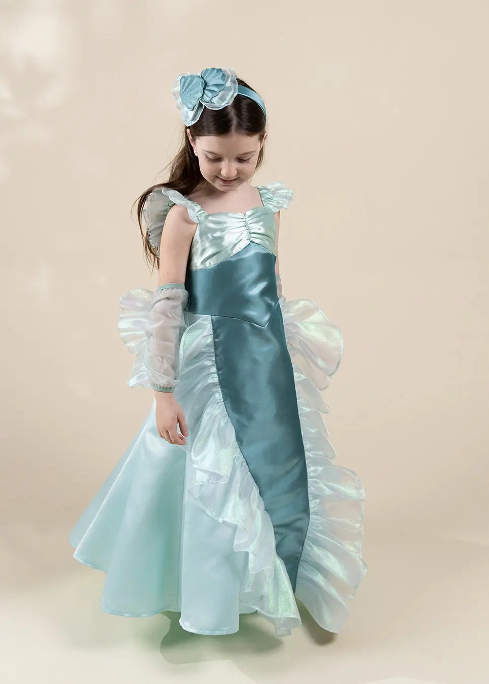 Iridescent Mermaid Play Costume with Headband 3–4Y