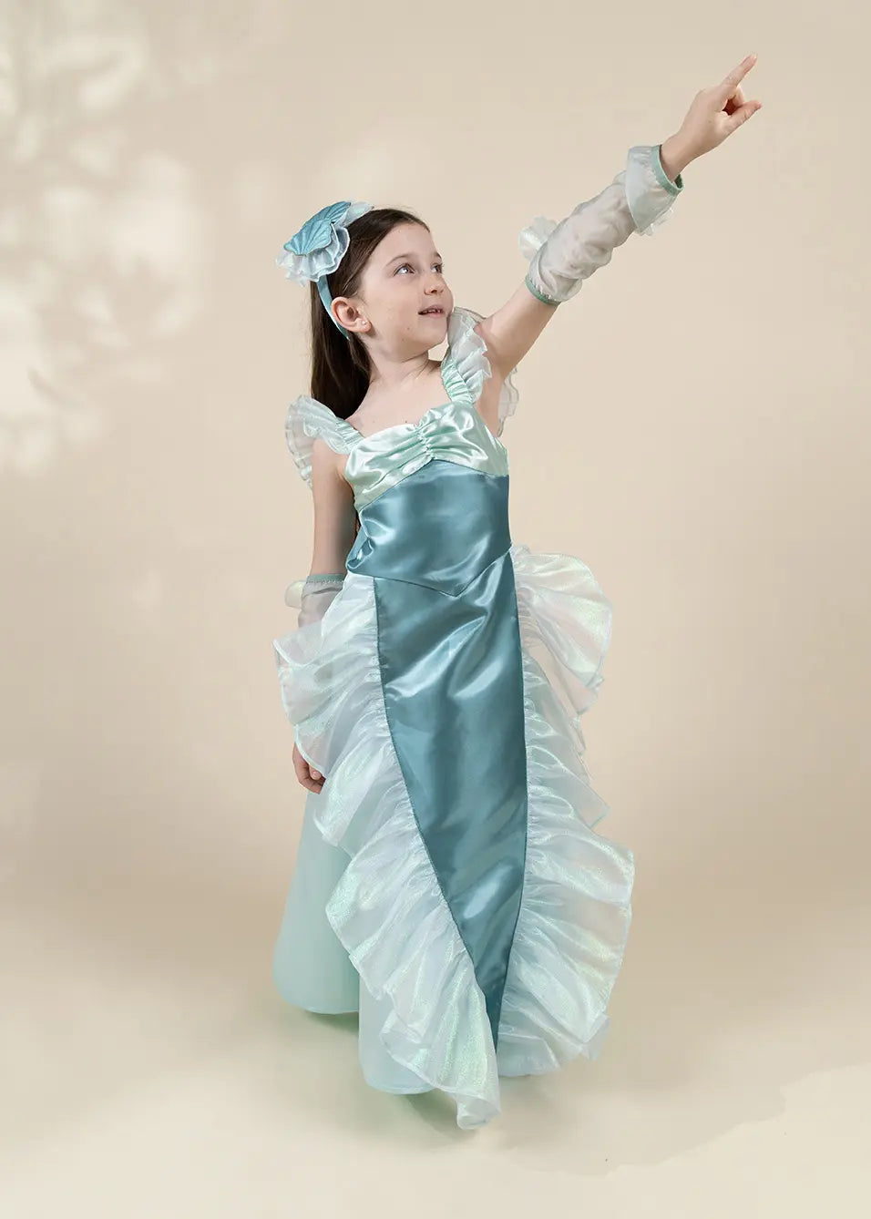 Iridescent Mermaid Play Costume with Headband 3–4Y