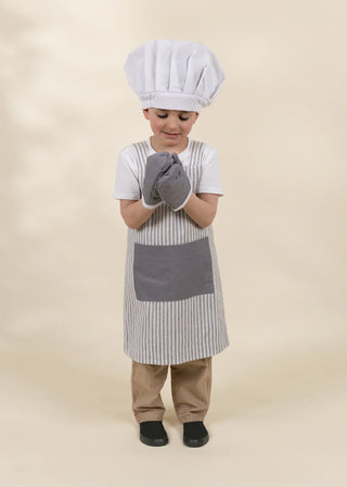 Chef Play Costume with Apron, Hat &Oven Mitts 3–4Y