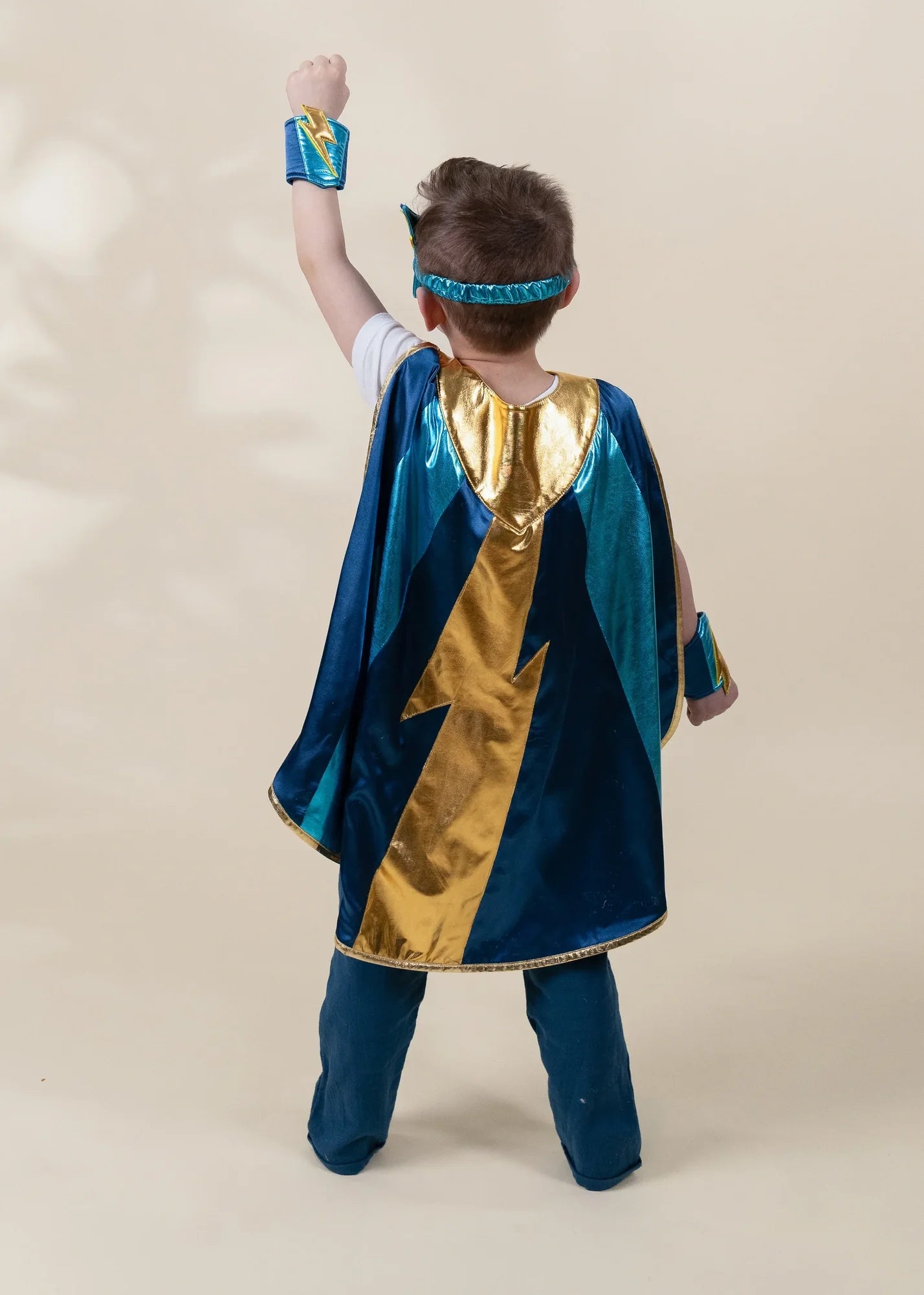 Deep Blue Superhero Cape & Mask Play Costume 3–4Y