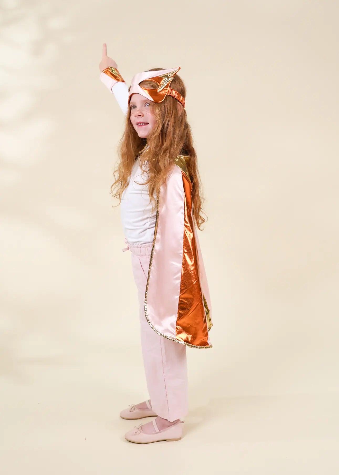 Image of Coral Superhero Cape & Mask Play Costume 3–4Y