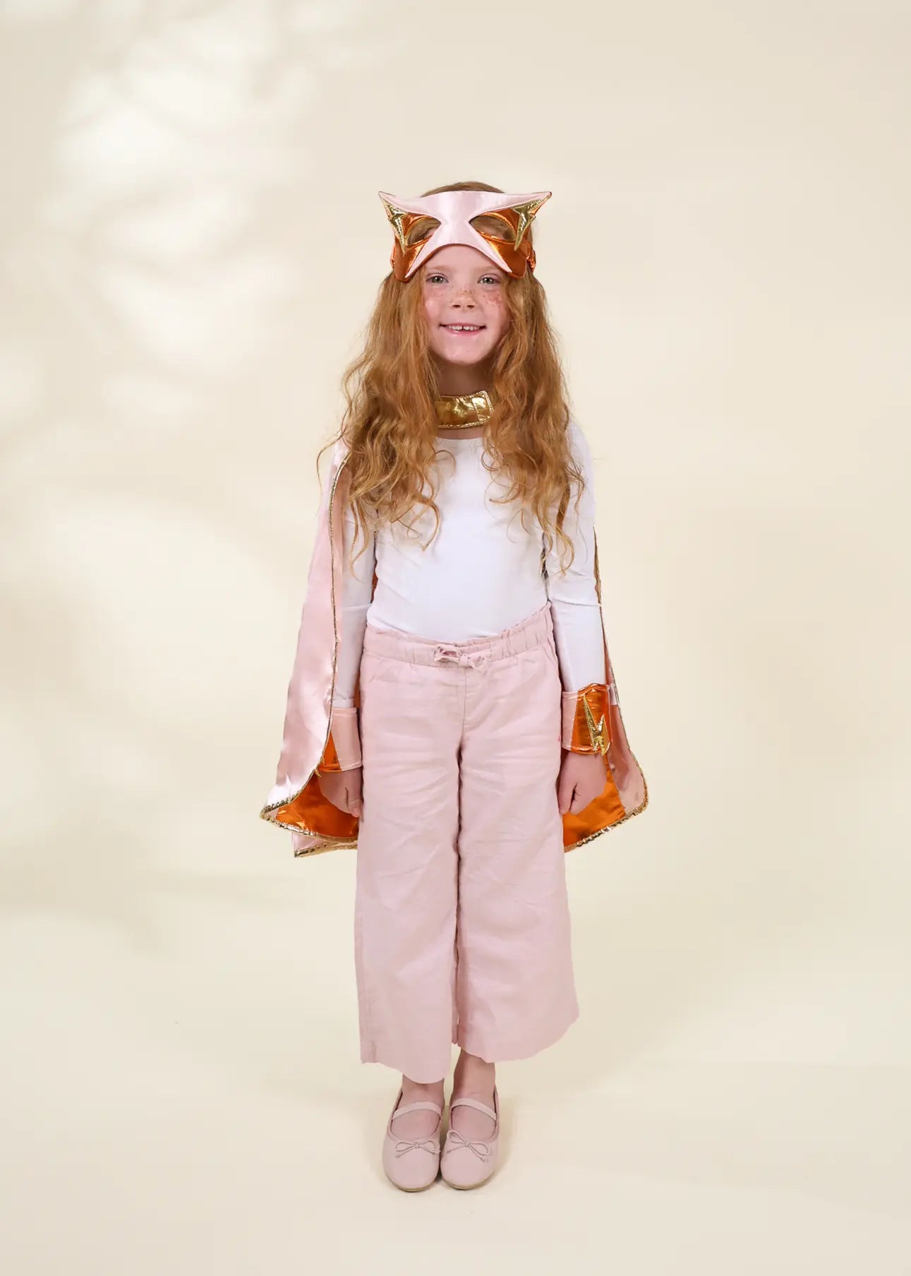 Image of Coral Superhero Cape & Mask Play Costume 3–4Y