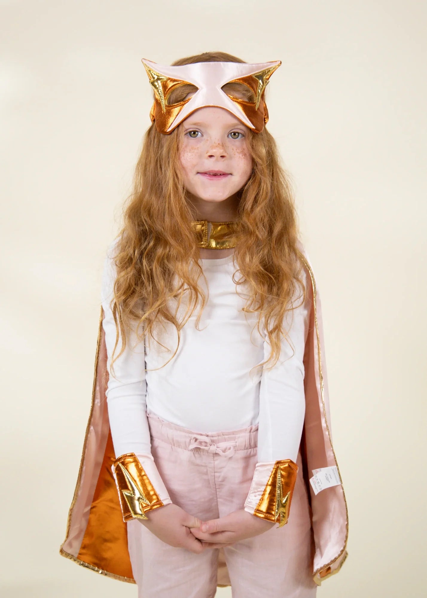 Image of Coral Superhero Cape & Mask Play Costume 3–4Y
