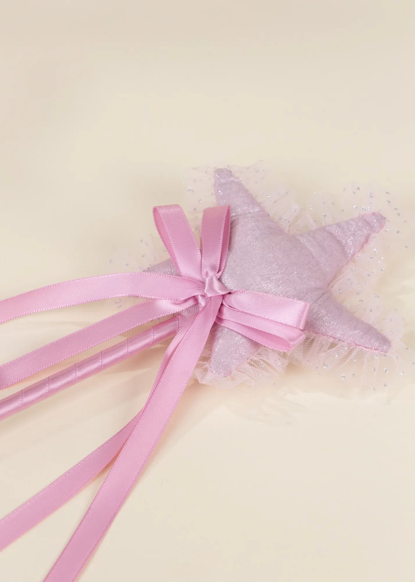 Role Play Dress-Up Pink Star  Wand with Frill