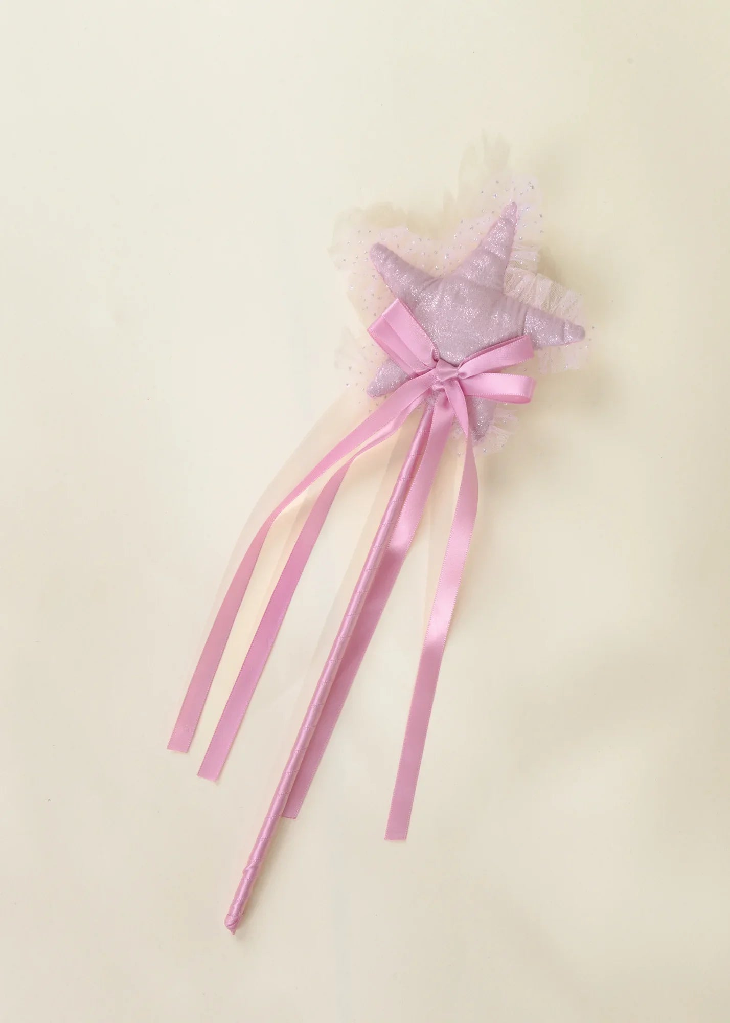 Role Play Dress-Up Pink Star  Wand with Frill