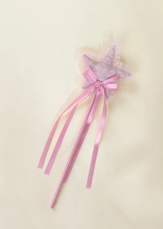 Role Play Dress-Up Pink Star  Wand with Frill