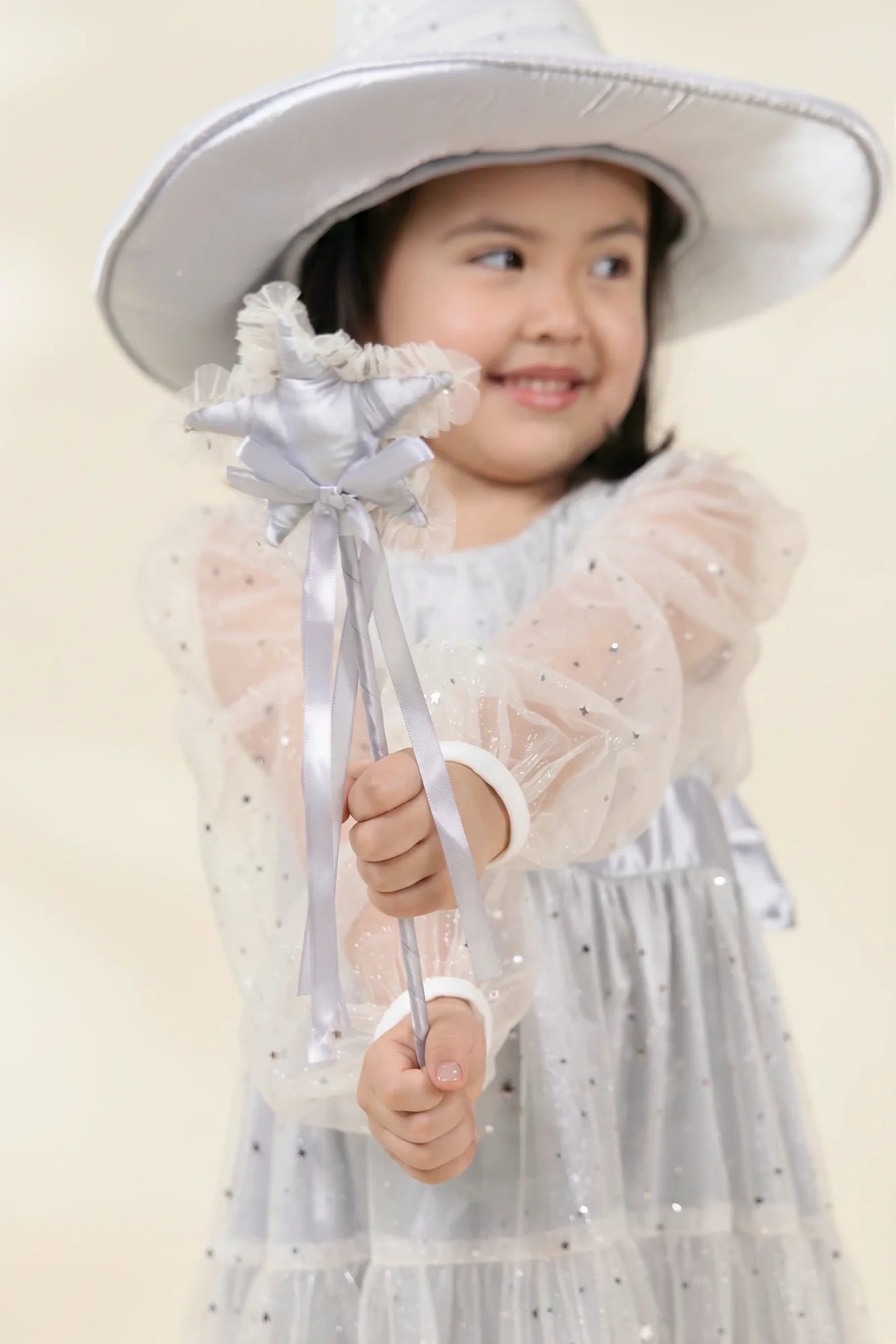 Image of Role Play Dress-Up Silver Star  Wand with Frill