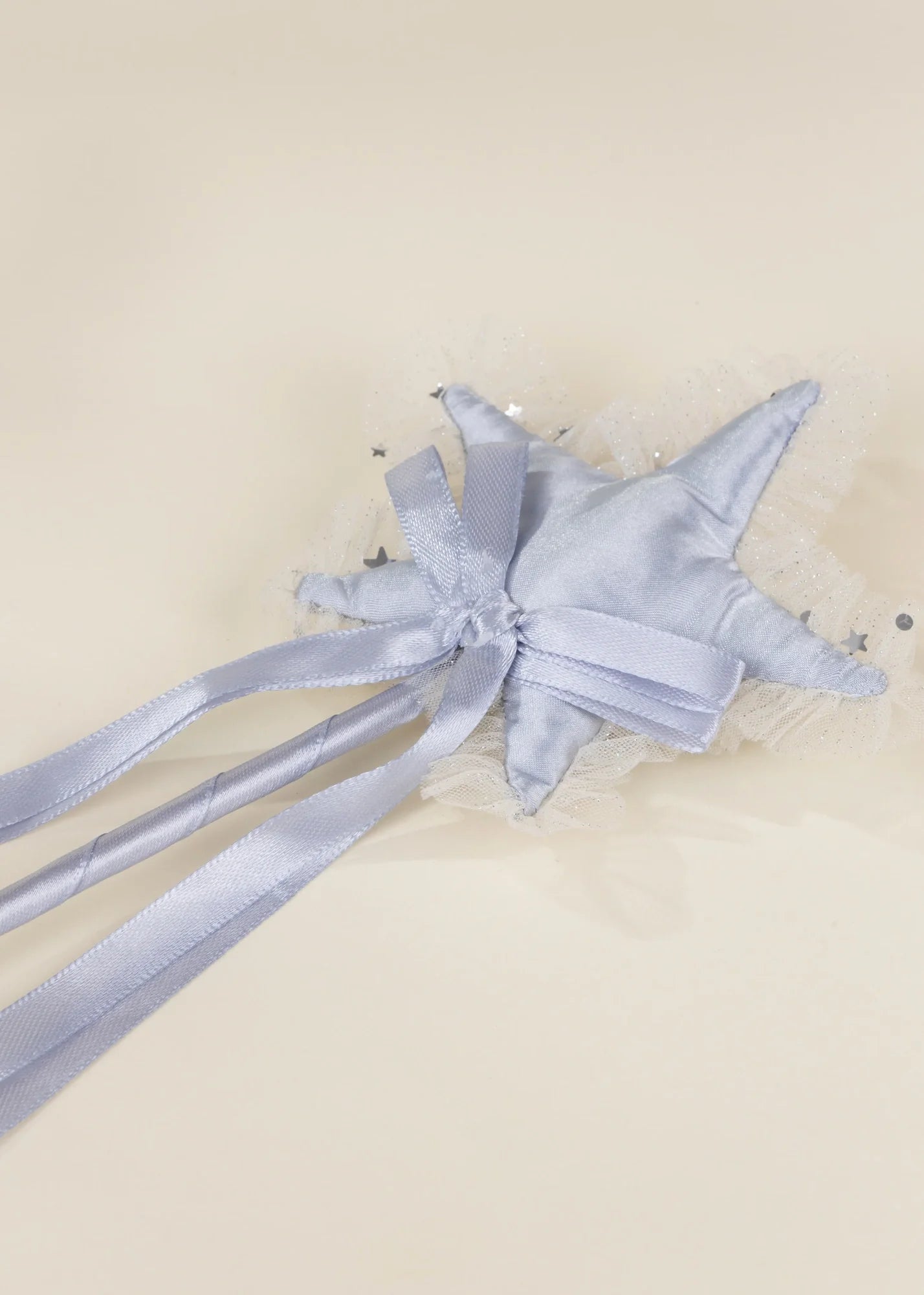 Role Play Dress-Up Silver Star  Wand with Frill