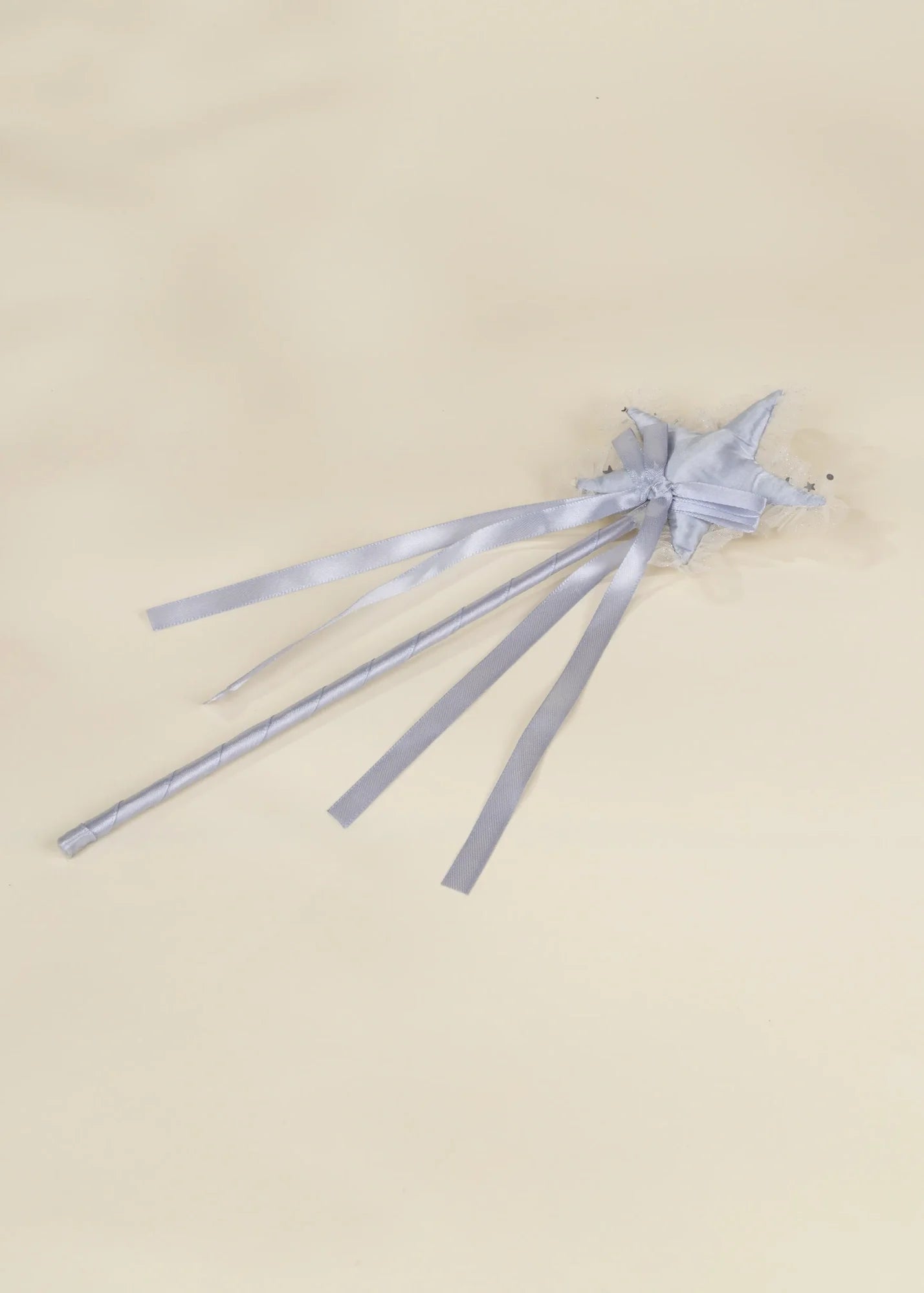 Role Play Dress-Up Silver Star  Wand with Frill