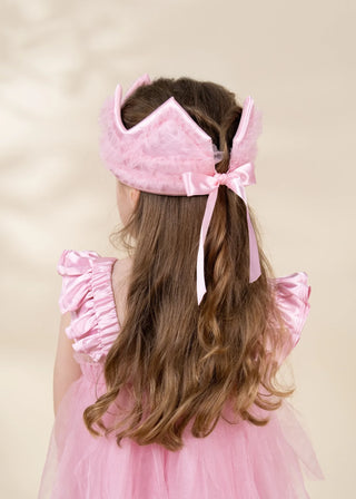 Role Play Dress-Up Pink Ruffle Crown
