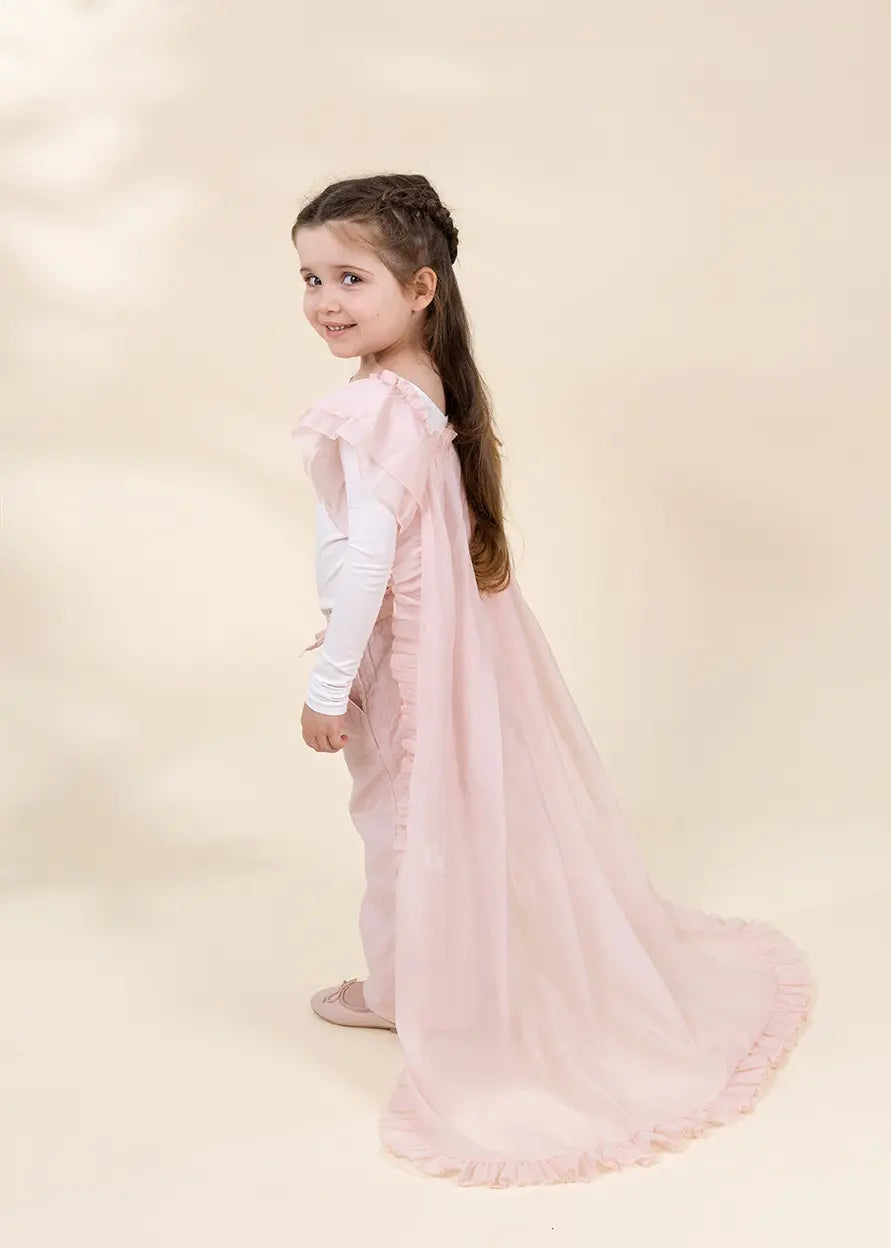 Role Play Dress-Up Pink Long Sheer Cape