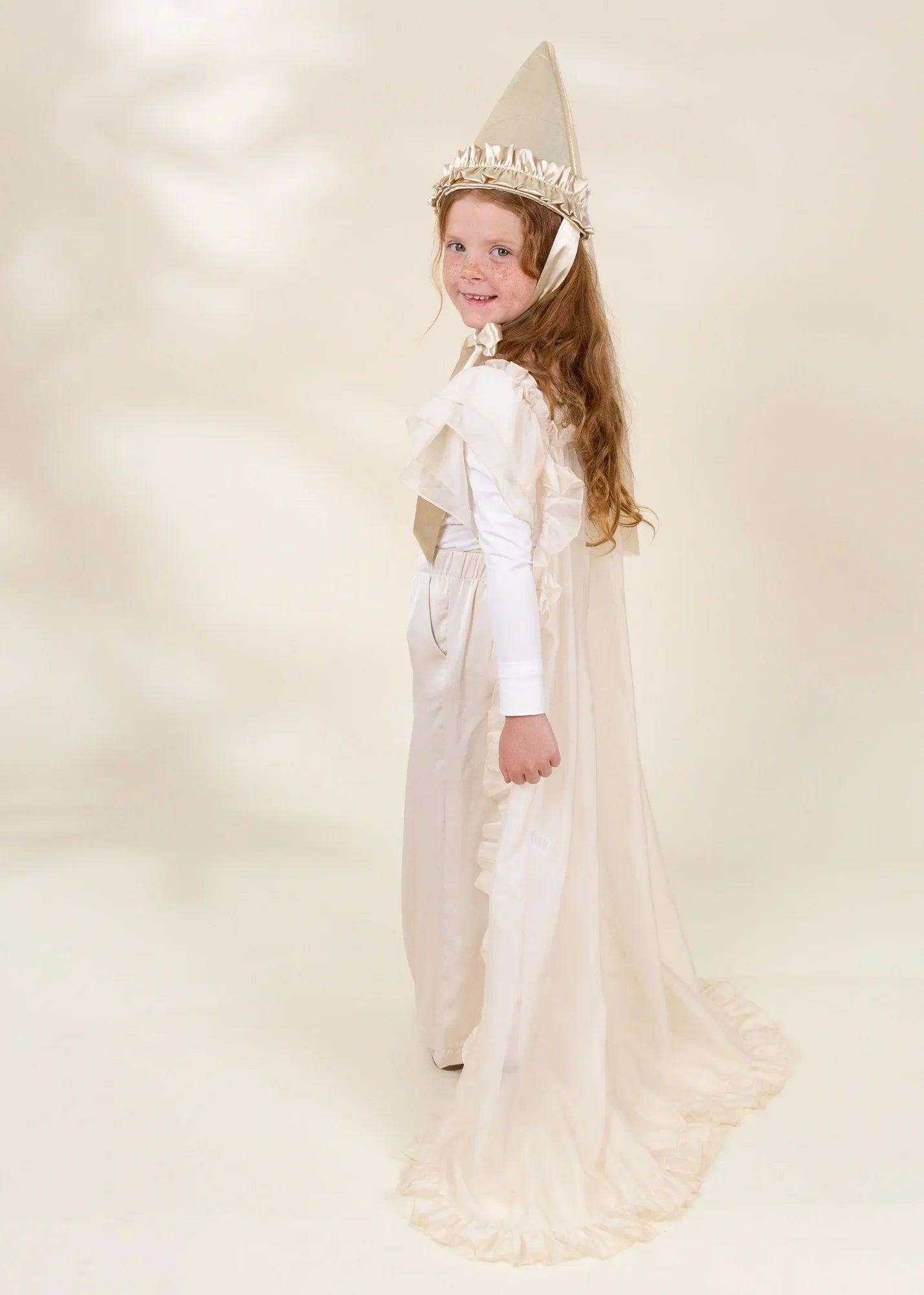 Image of Role Play Dress-Up Cream Long Sheer Cape