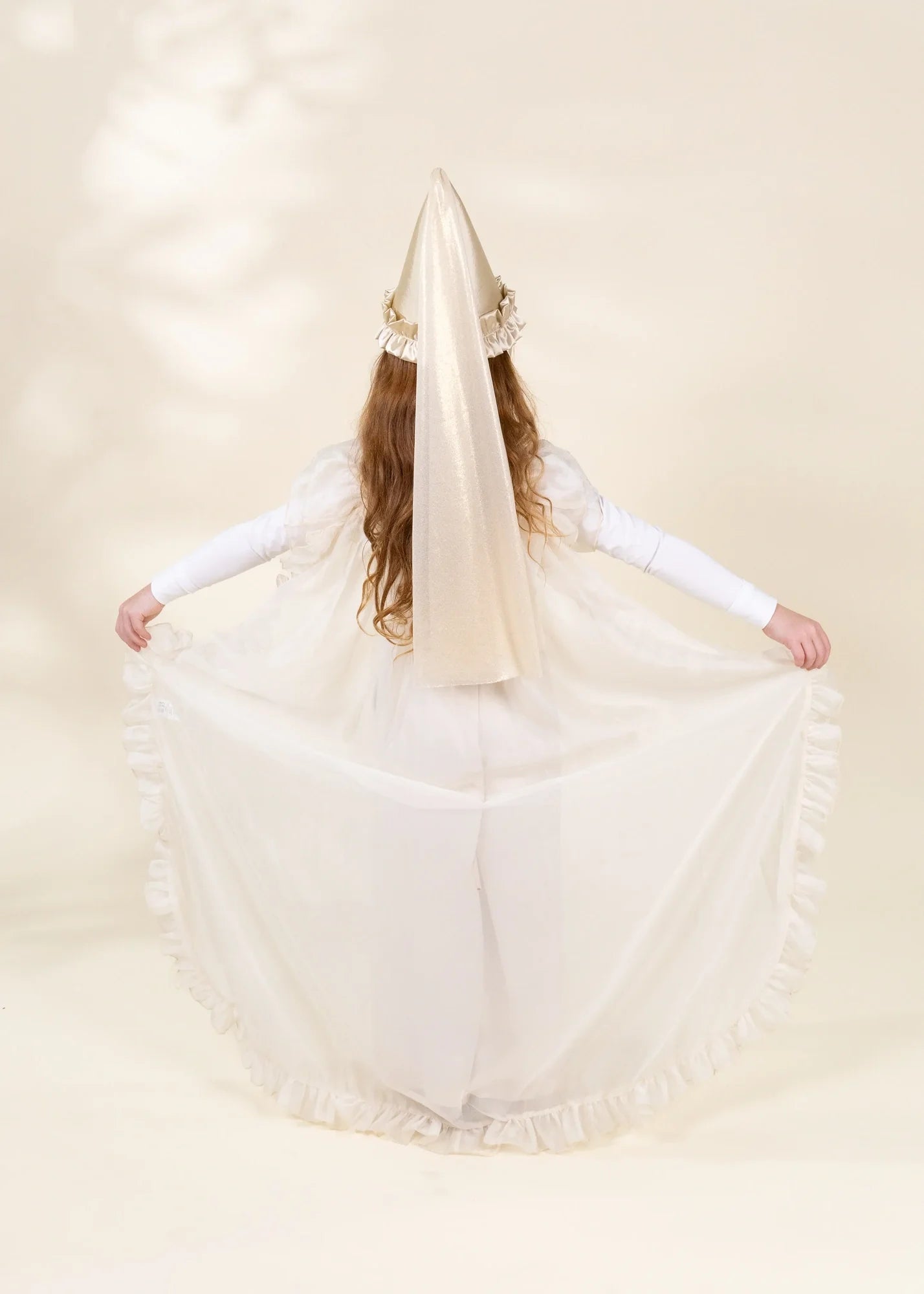 Image of Role Play Dress-Up Cream Long Sheer Cape