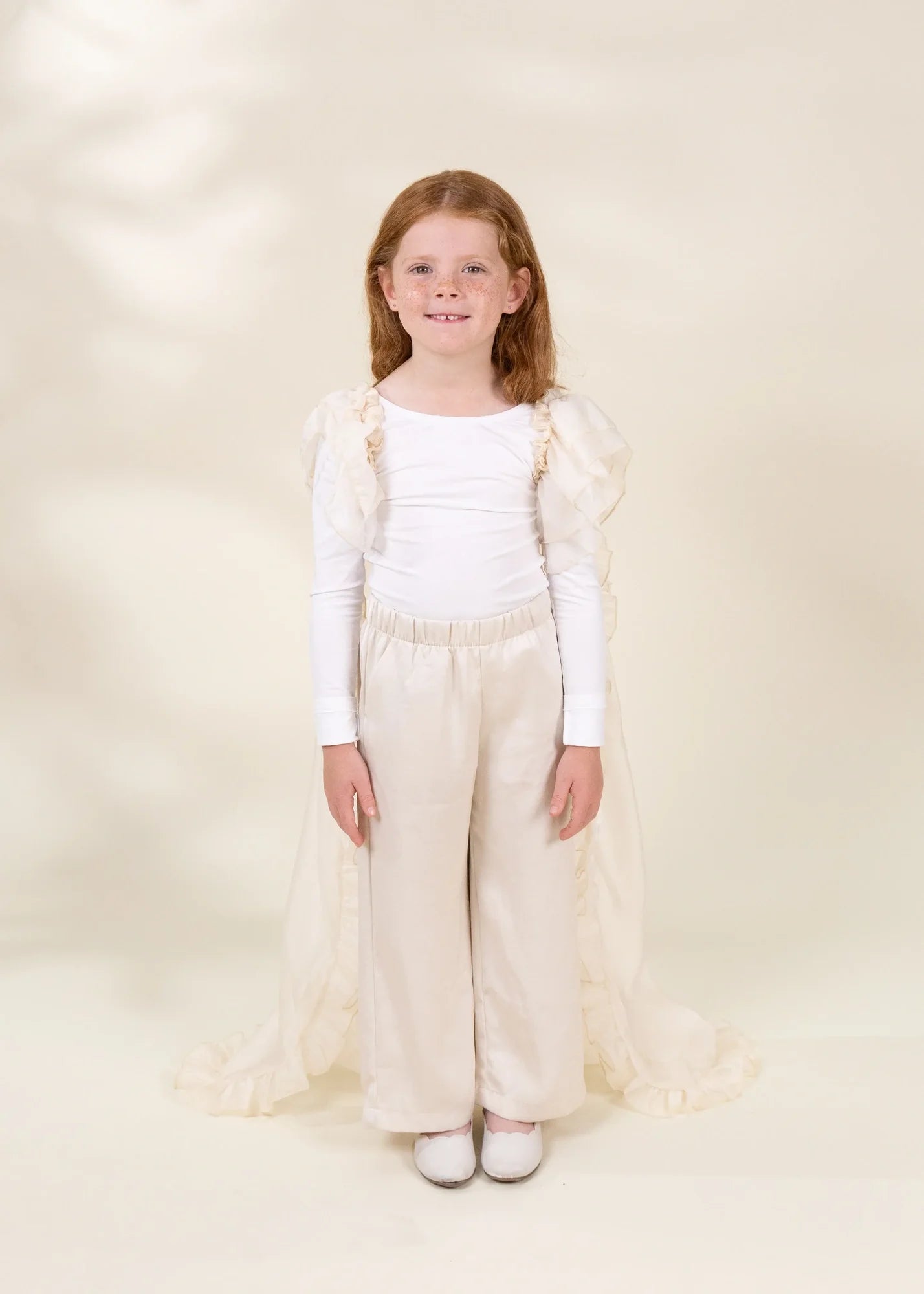Image of Role Play Dress-Up Cream Long Sheer Cape