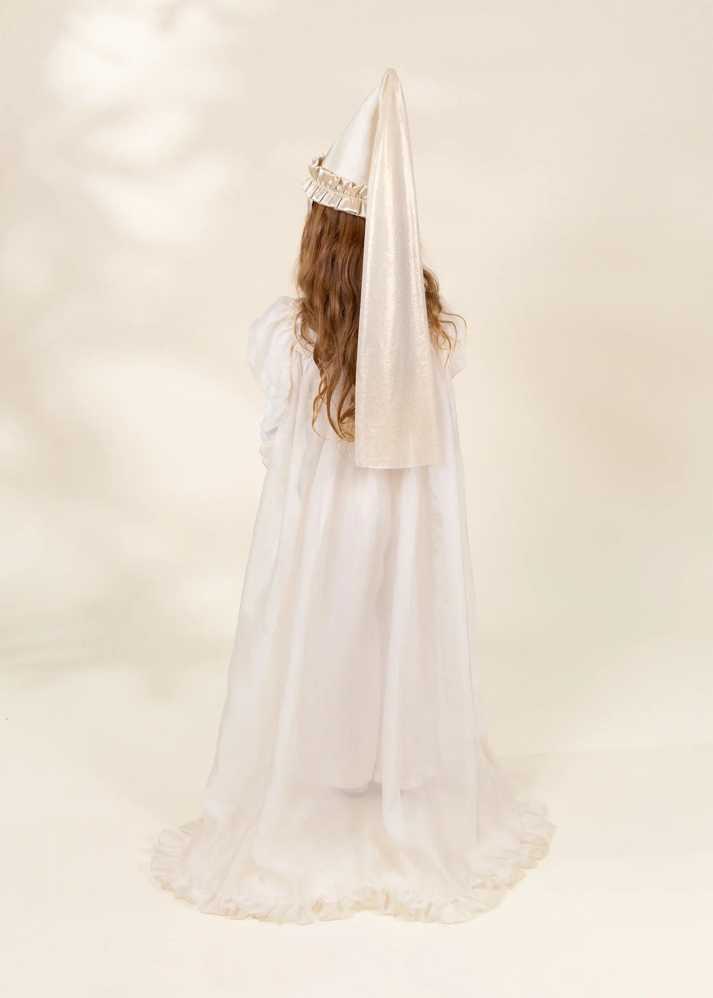 Role Play Dress-Up Cream Long Sheer Cape