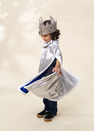 Role Play Dress-Up King Cape with Crown