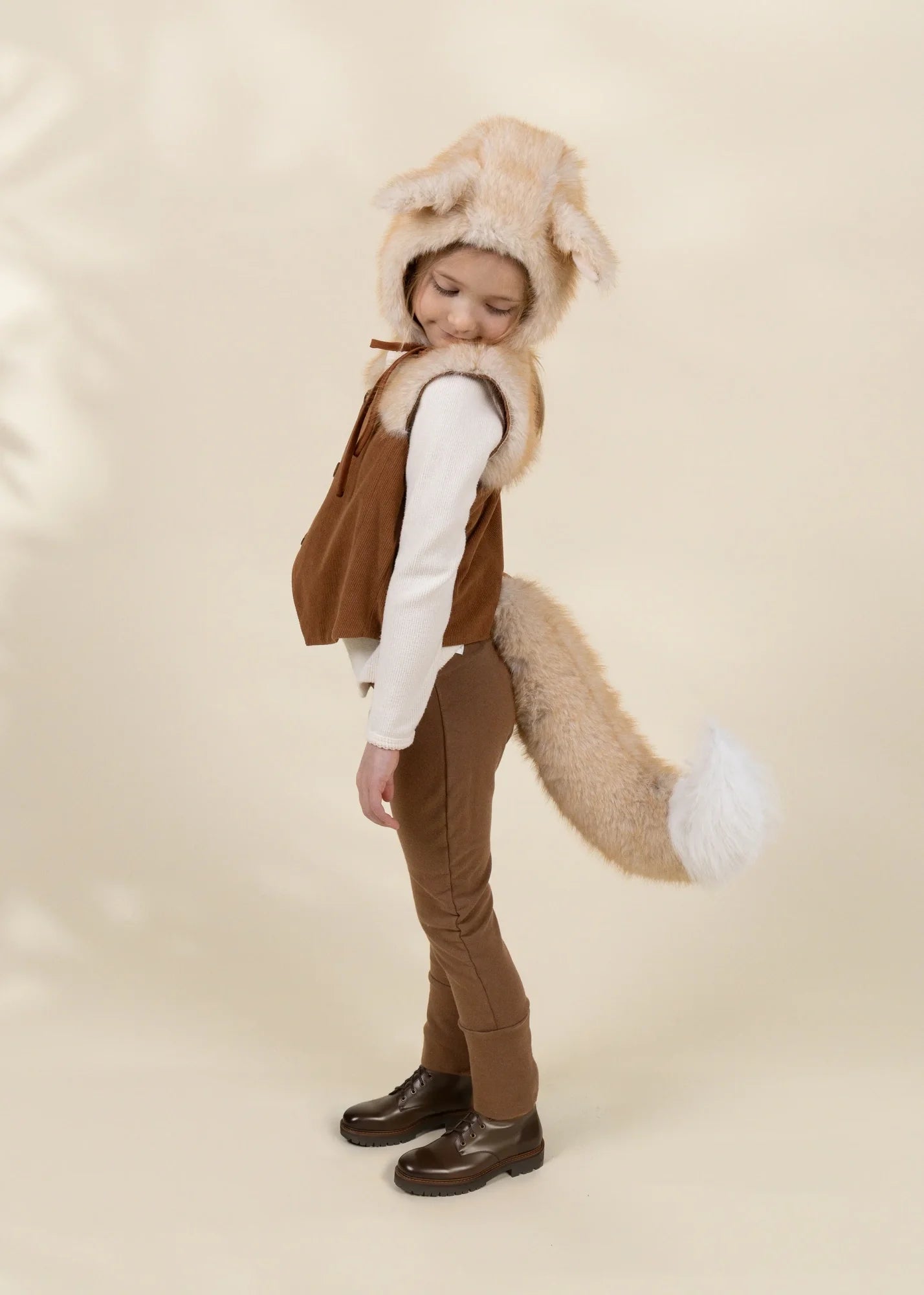 Role Play Dress-Up Fox Fur Hat Vest & Tail Set