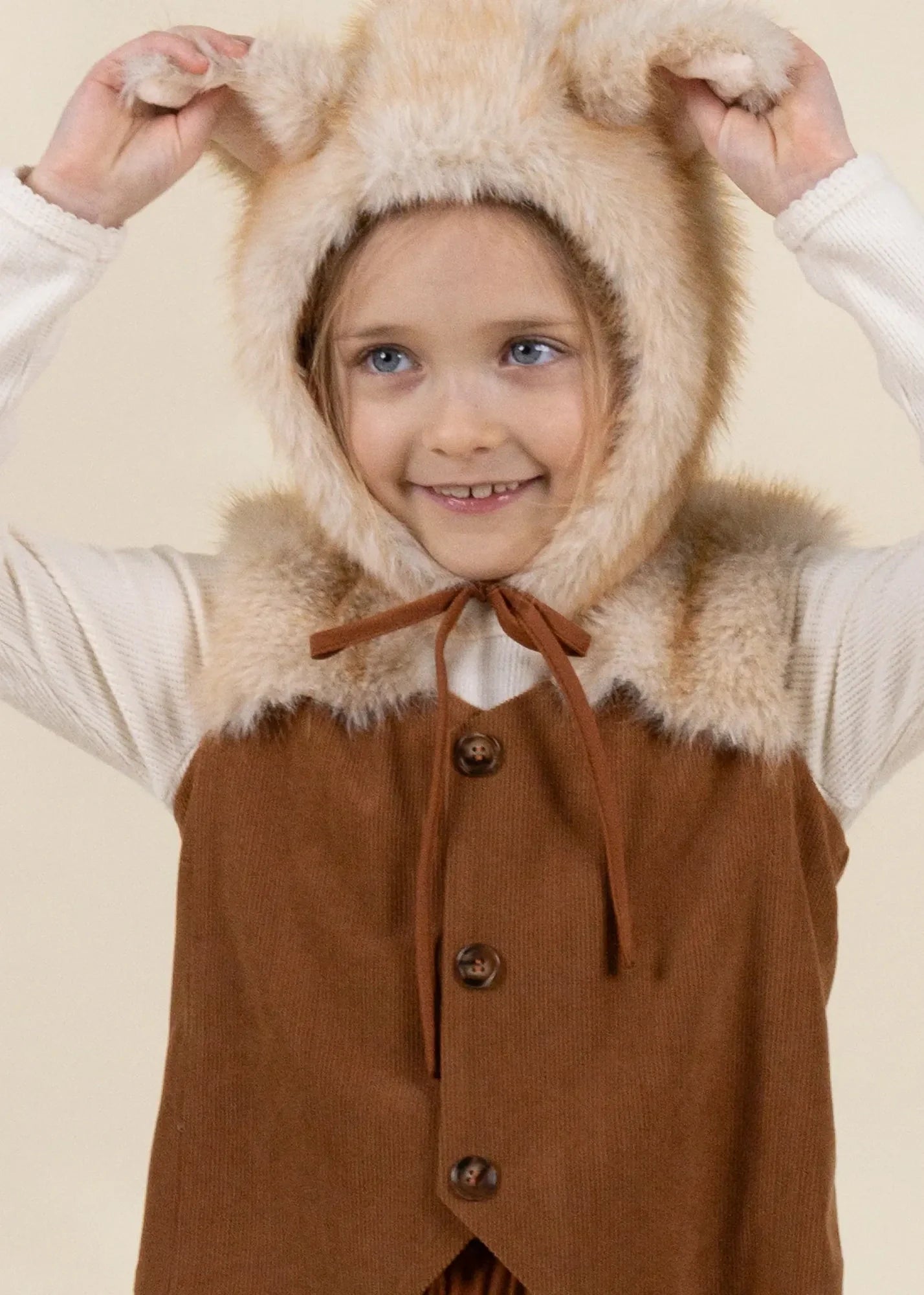 Role Play Dress-Up Fox Fur Hat Vest & Tail Set