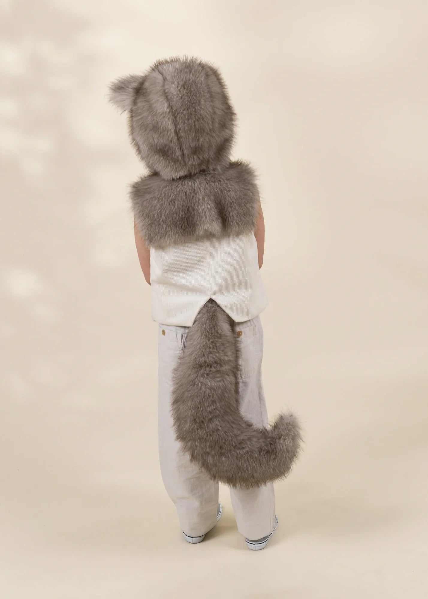 Role Play Dress-Up Wolf Fur Hat & Tail Set