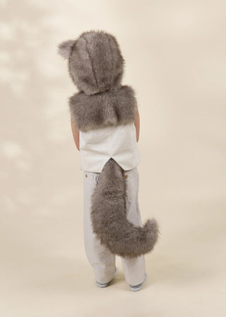 Role Play Dress-Up Wolf Fur Hat & Tail Set