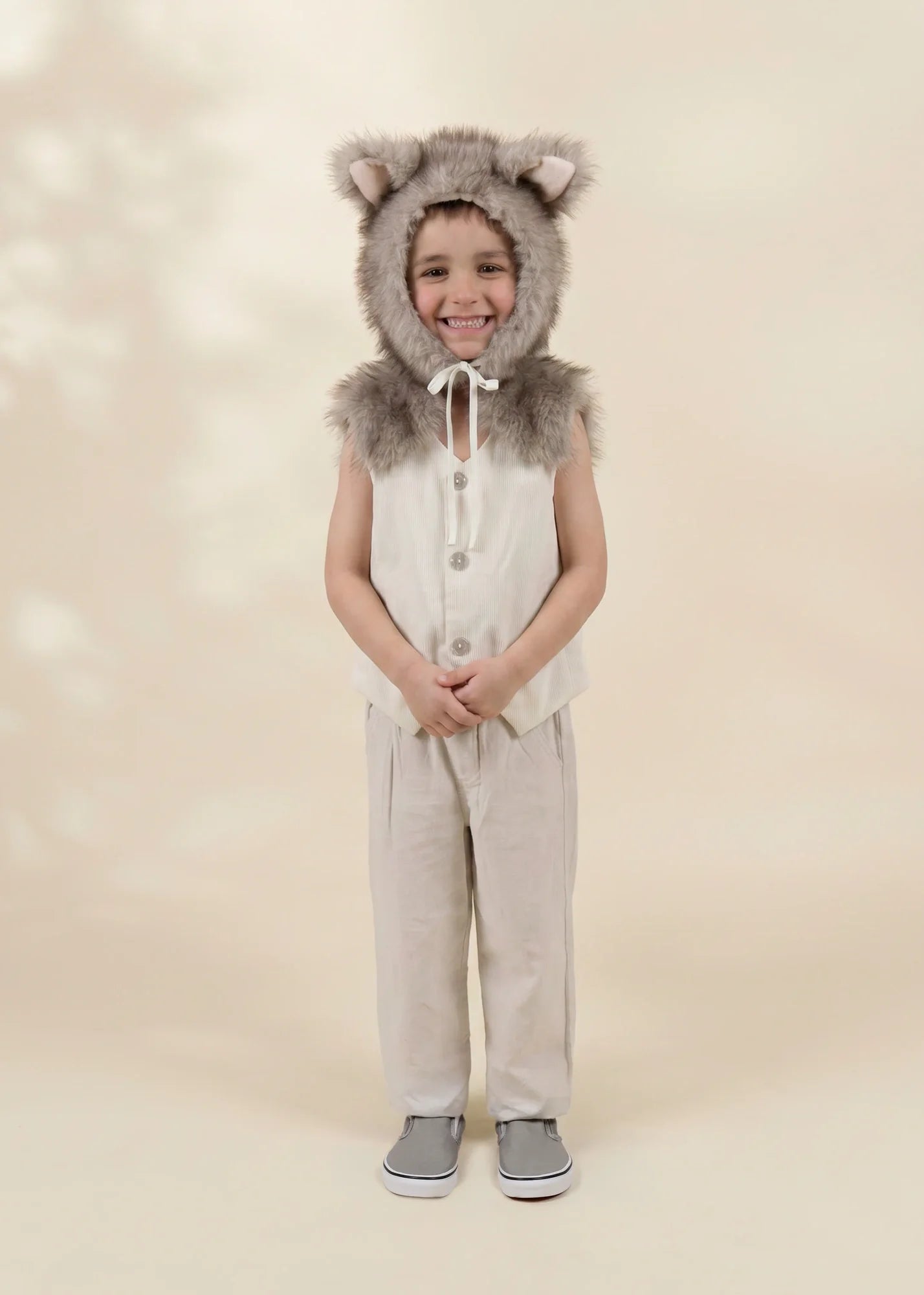 Role Play Dress-Up Wolf Fur Hat & Tail Set