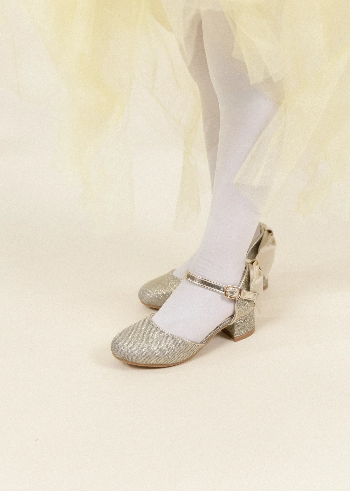 Image of Role Play Light Gold Mary Jane Heel Shoe Size 11