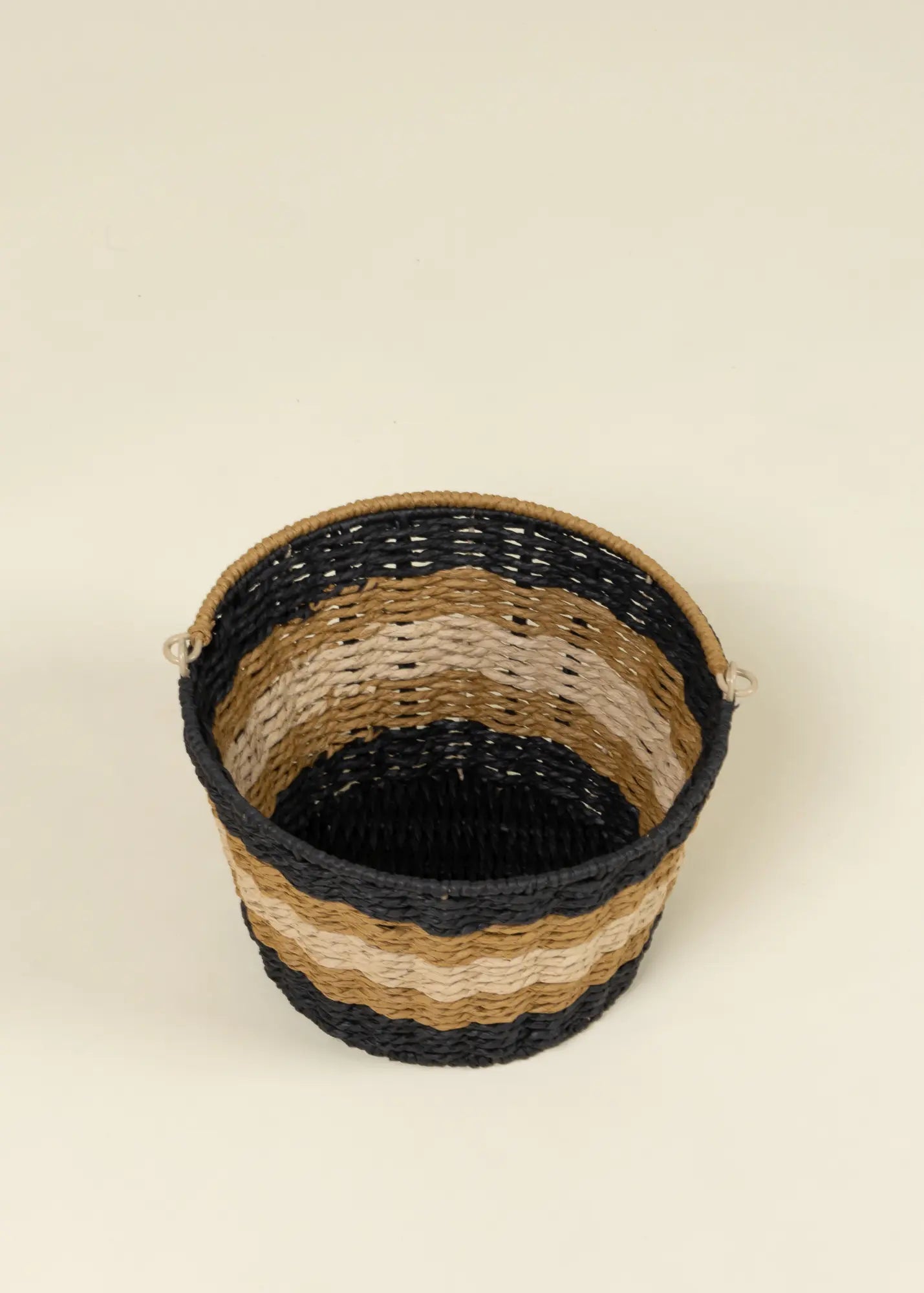 Image of Autumn Striped Treat Basket – Medium